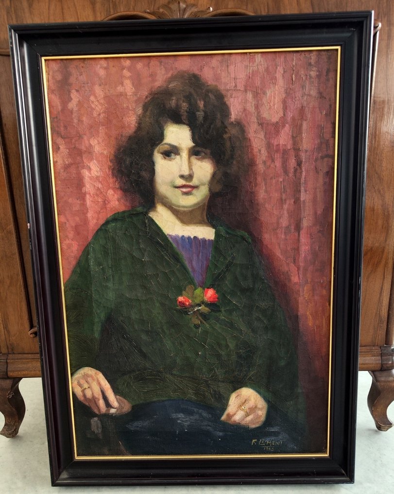 Francisco Climent Mata (1894-1964) - Retrato de mujer #1.0