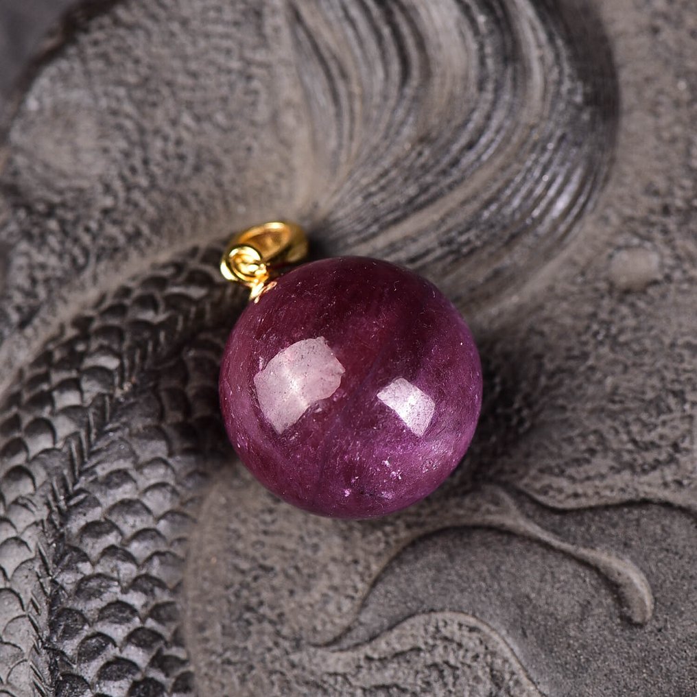 Fără rezervă - Certificat ALGT - Pandantiv din rubin natural - Inclusiv lanț de argint- 9.04 g #3.2