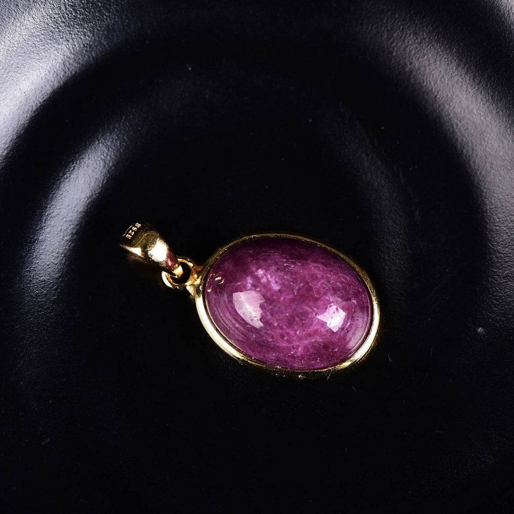 无保留 - ALGT认证 - 天然红宝石吊坠 - 包括银链- 4.08 g #3.2