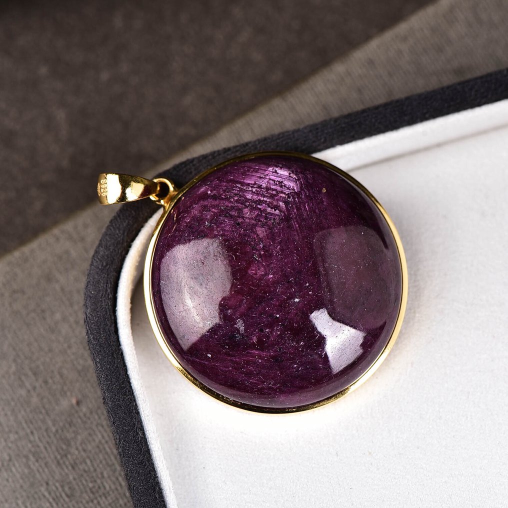 无保留 - ALGT 认证 - 大自然红宝石吊坠 - 包括銀鍊- 23.7 g #3.2