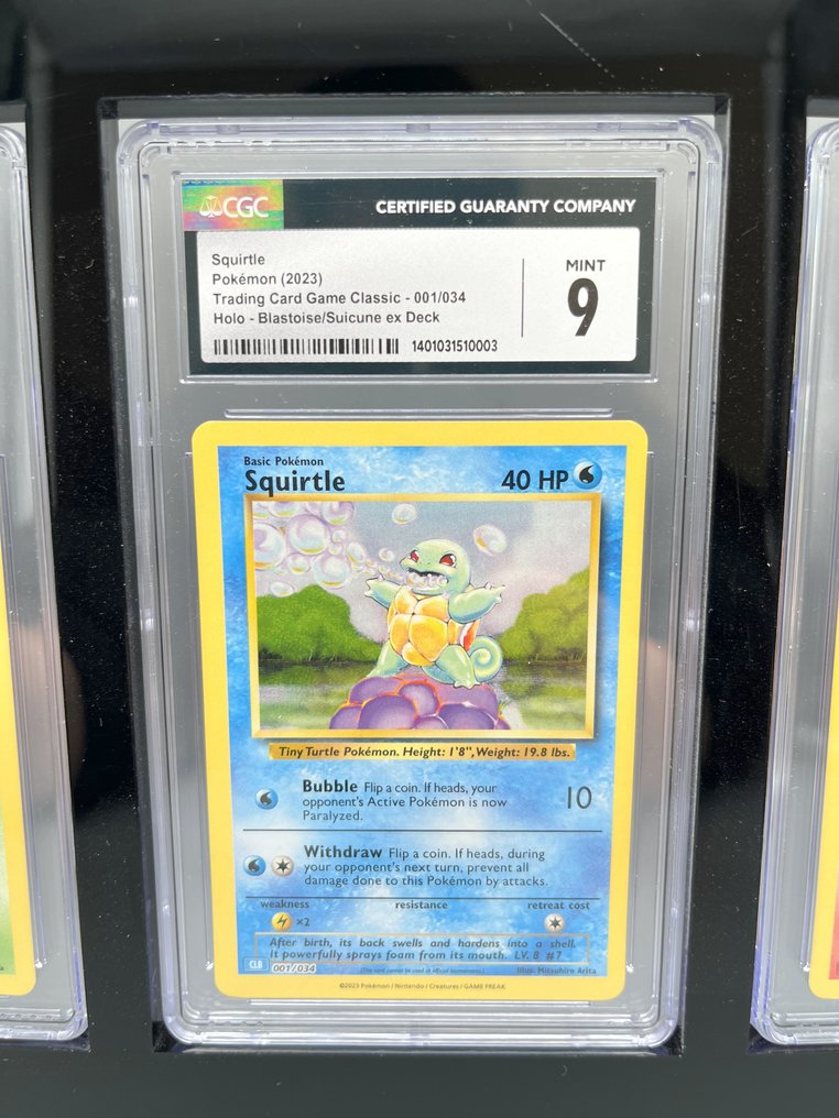 Pokémon - 3 Graded card - Bulbasaur, Squirtle, Charmander - CGC 9 - Various sets #2.1