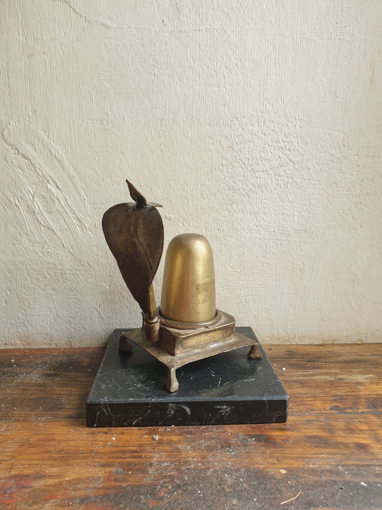 Yoni Lingam - 黄铜色 - 印度 - 十八世纪 #4.3