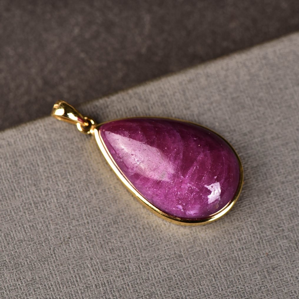 无保留 - ALGT认证 - 天然红宝石吊坠 - 包括銀鍊- 12 g #3.2