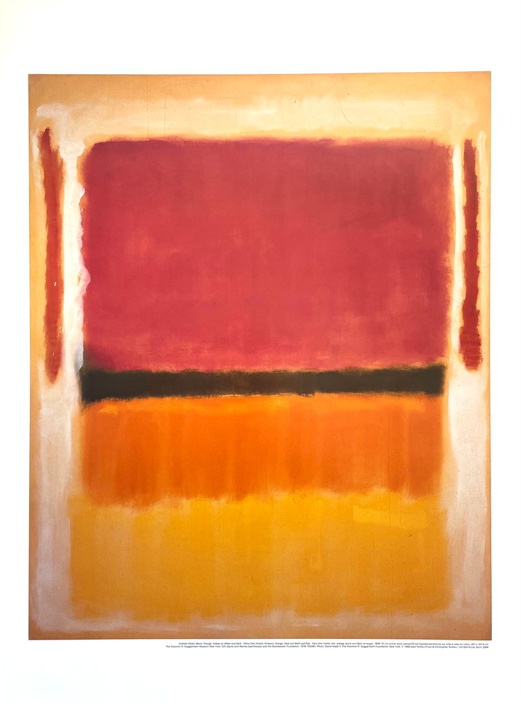 Mark Rothko (after) - Untitled (Violet, Black, Orange, Yellow on White and Red) - Offset lithography - VG licensed print #1.0