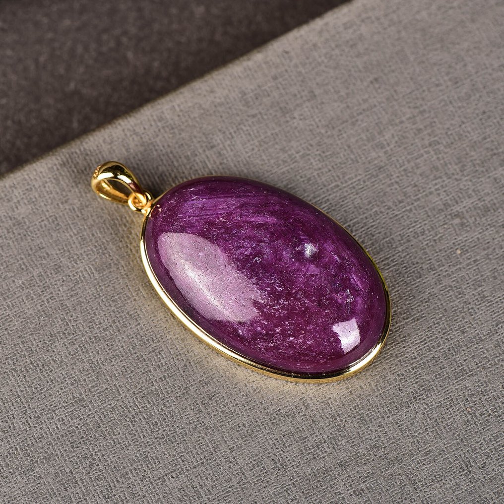 Nessuna Riserva - Certificato ALGT - Grande Pendente di Rubino Naturale - Inclusa catena d'argento- 22.37 g #3.2