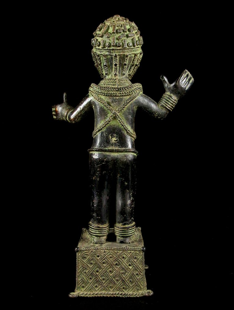 Frau mit erhobenen Armen - Sculpture - Bronze - In the style of Bini/Edo - Nigeria #4.3