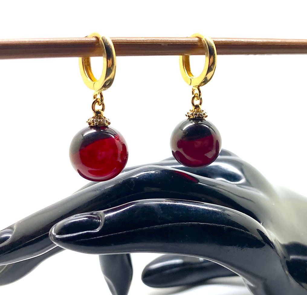 Cercei din chihlimbăr baltic natural. - Chihlimbar - Succinite - fossilized pine tree resin #4.3