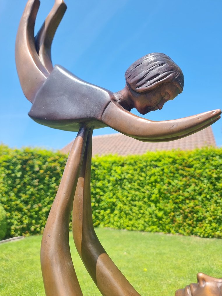 雕塑, Mother and child - 160 cm - 黄铜色 #3.2