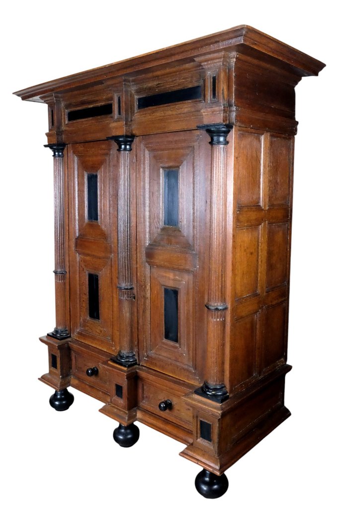 Ερμάριο - Κυλινδρικό ντουλάπι, ένα λεγόμενο «kolommenkast» από τα μέσα του 17ου αιώνα. - Oak #4.3