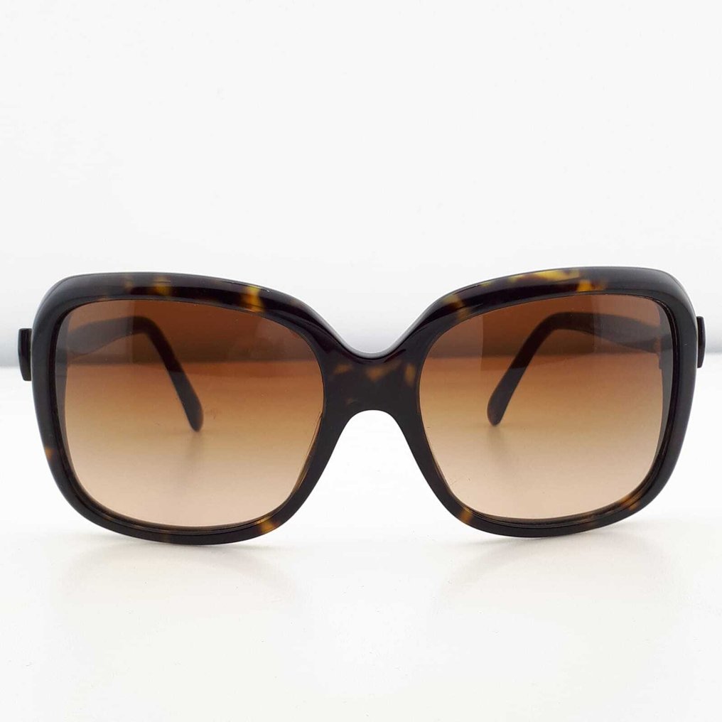 Chanel - Square Tortoise Shell with Black Ribbon & Chanel Logo Detailed Temples - Aurinkolasit #4.3