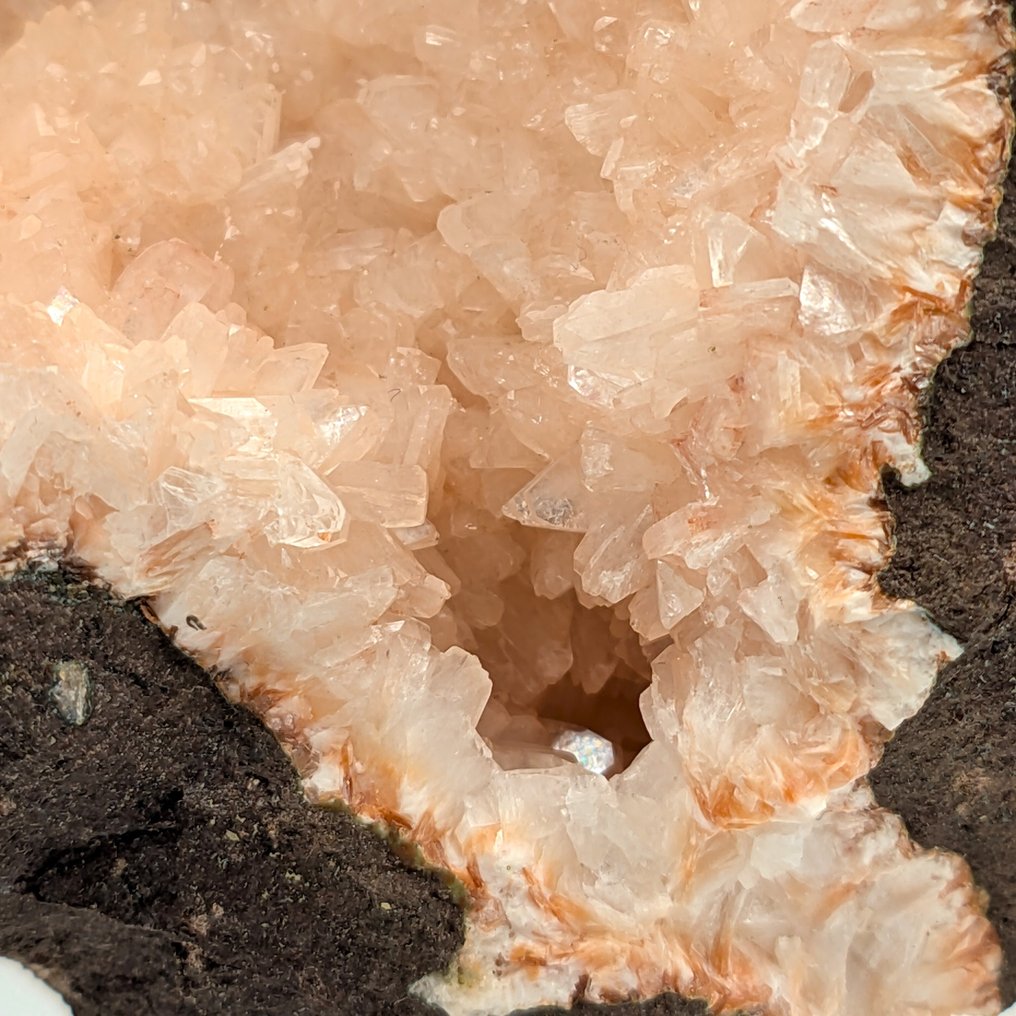 Äußerst seltame Geode aus Heulandit kanadisch! Intensives Rosa. Druse - Höhe: 99 mm - Breite: 77 mm- 387 g #4.3