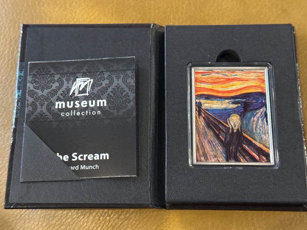 Νήσοι Σολομώντος. 1 Dollar 2014 - The Scream - 50g mit CoA und BOX  (χωρίς τιμή ασφαλείας) #1.0