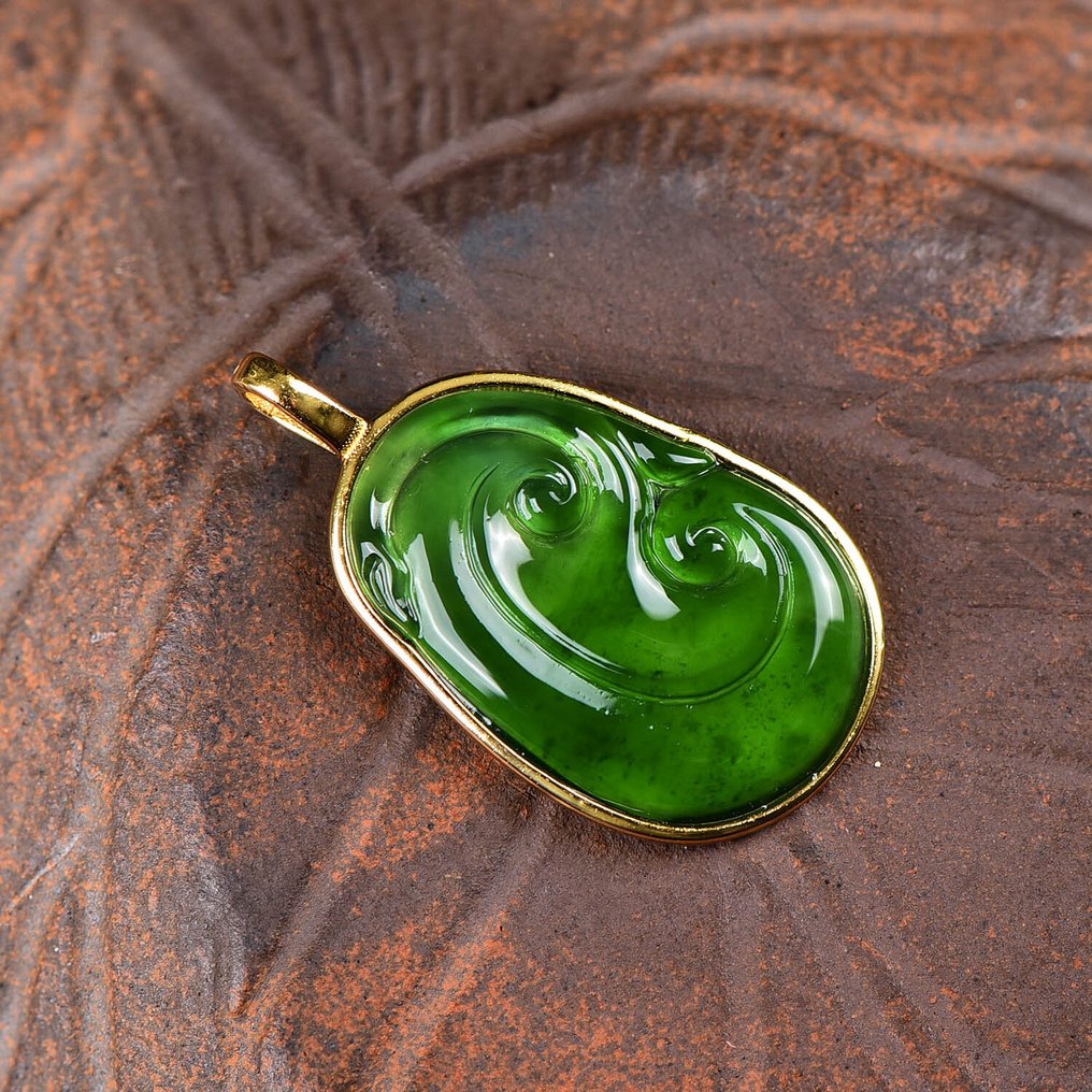 无底价 - ALGT认证 - 未处理的 jade 吊坠（A类） - 工艺与自然美的完美融合- 2.9 g #3.2