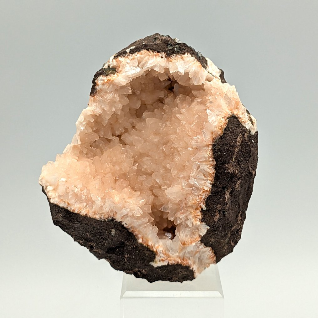Äußerst seltame Geode aus Heulandit kanadisch! Intensives Rosa. Druse - Höhe: 99 mm - Breite: 77 mm- 387 g #1.0
