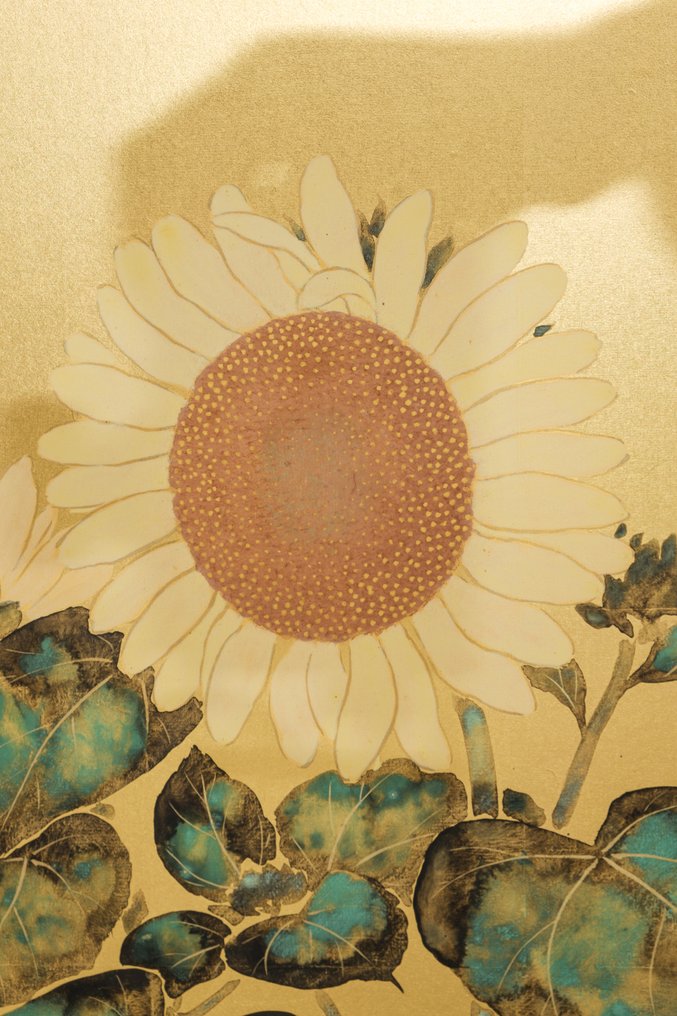 Byôbu 屏风（折叠屏风） - 金箔、漆木、丝绸 - Takase Shungyô 高瀬春暁 (1885–?) - 日本 - 大正时期/昭和早期时期（20世纪早期至中期） #2.1