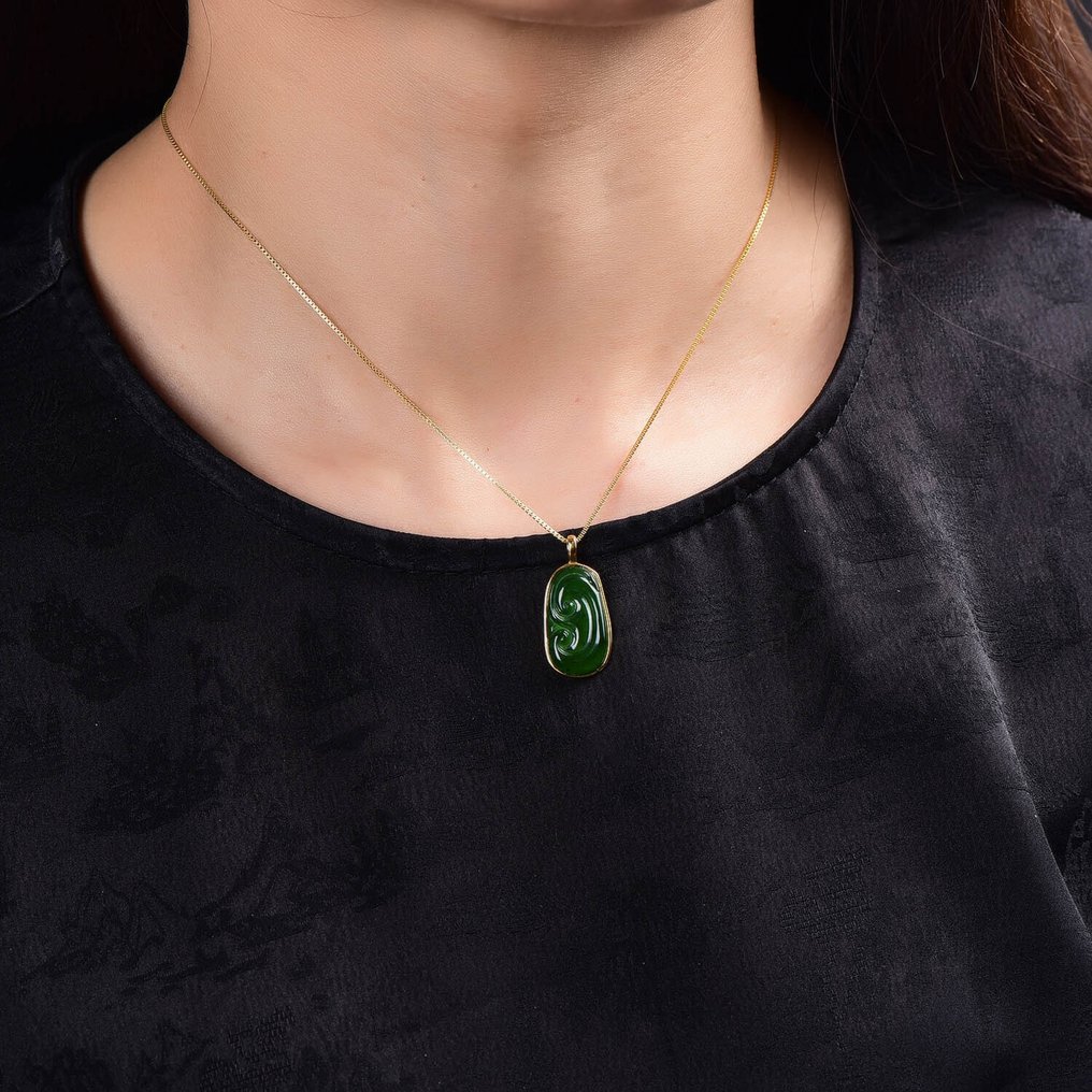 Χωρίς Τιμή Εφεδρείας - Πιστοποιημένο ALGT - Ακατέργαστο κρεμαστό κόσμημα από Τζακούτ (Τύπος Α) - Μια τέλεια σύνθεση τεχνικής και φυσικής ομορφιάς- 2.59 g #1.0