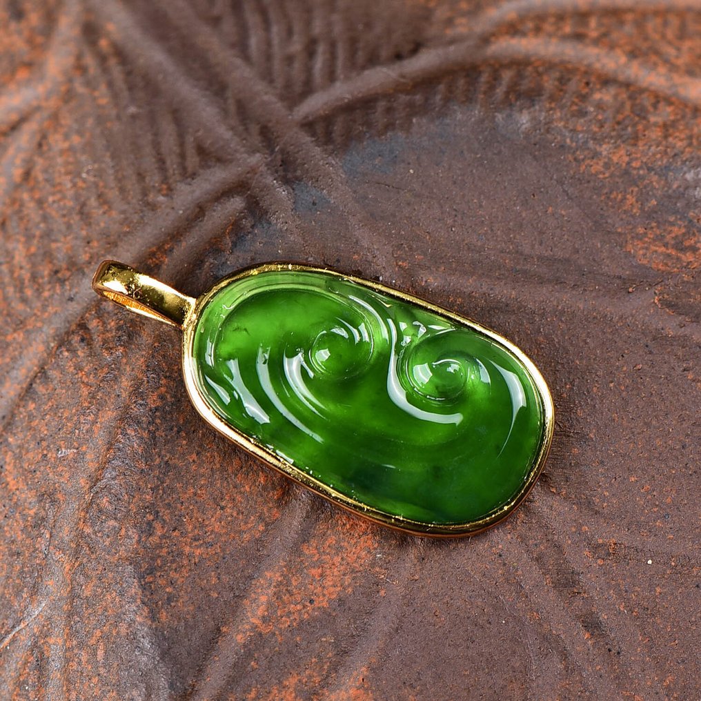 无底价 - ALGT 认证 - 未处理的玉挂件（A类）- 工艺与自然美的完美融合- 2.29 g #3.2