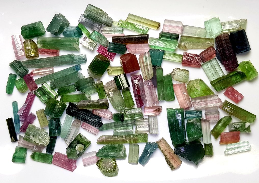 Mix color Tourmaline Raw lot , Rough Tourmaline lot , tourmaline Jewelry setting 226 ct weight Raw - Height: 30 mm - Width: 5 mm- 45 g - (115) #4.3