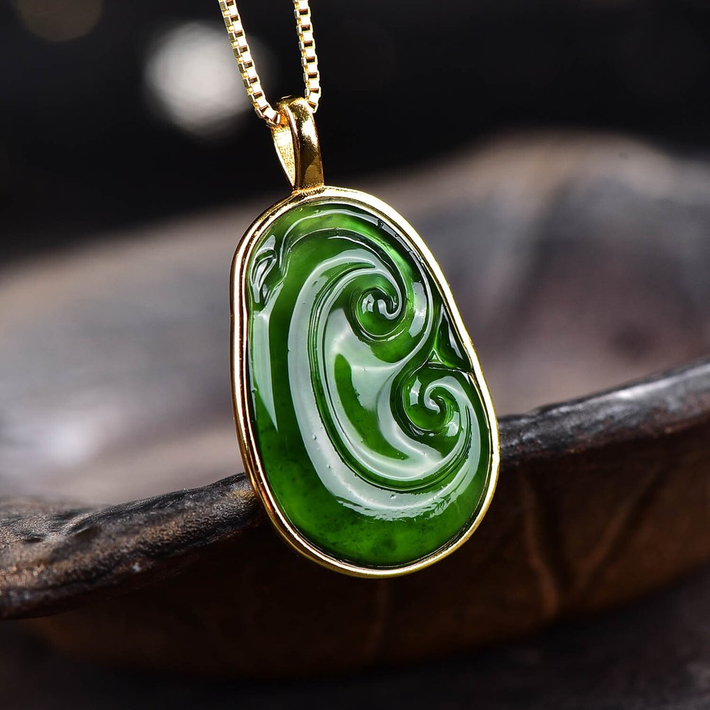 无底价 - ALGT认证 - 未处理的 jade 吊坠（A类） - 工艺与自然美的完美融合- 2.9 g #4.3