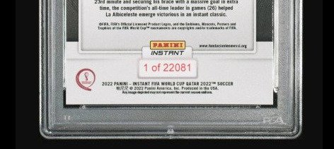 Argentina - 2022 World Cup - Lionel Messi - Trading Card - PSA 10 GEM MINT - Only 22.081 Printed  #2.1