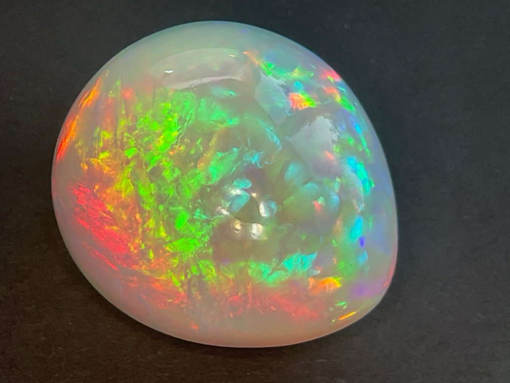 Biały Opal - 24.39 ct - Antwerp Laboratory for Gemstone Testing (ALGT) - Dobra jakość koloru. #1.0