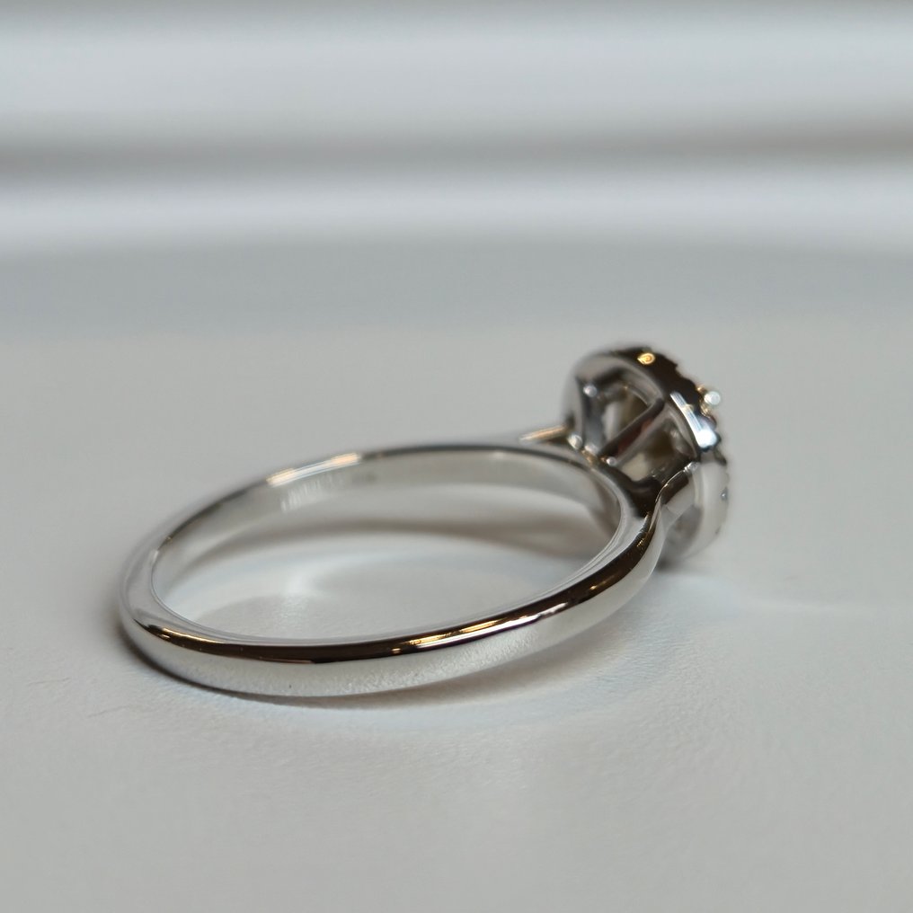 订婚戒指 - 18K包金 白金 - 0.88ct. tw. 黄色 钻石 (天然色彩的) - 钻石 #4.3