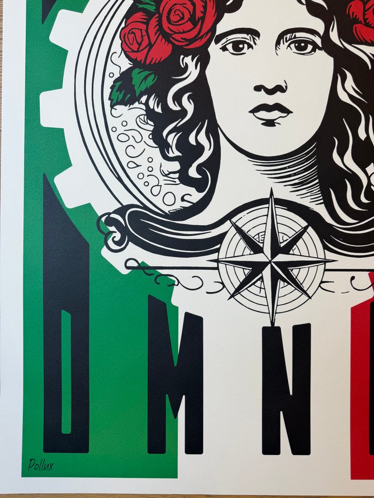 POLLUX - POLLUX Amor Vincit Omnia- STAMPA OFFSET-timbrato a secco e firmato #4.3