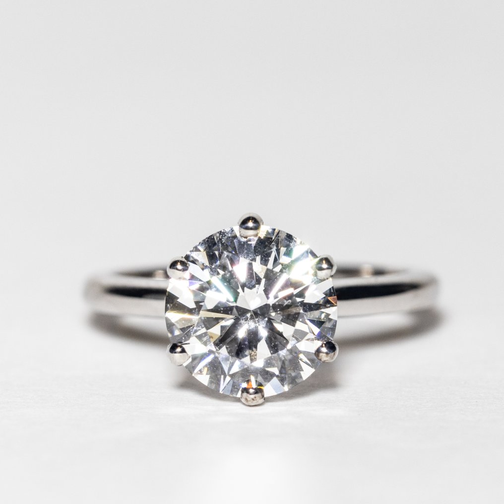 No reserve price - Engagement ring - 18 kt. White gold -  3.18ct. tw. Diamond (Lab-grown) - F VS1 3EX #1.0