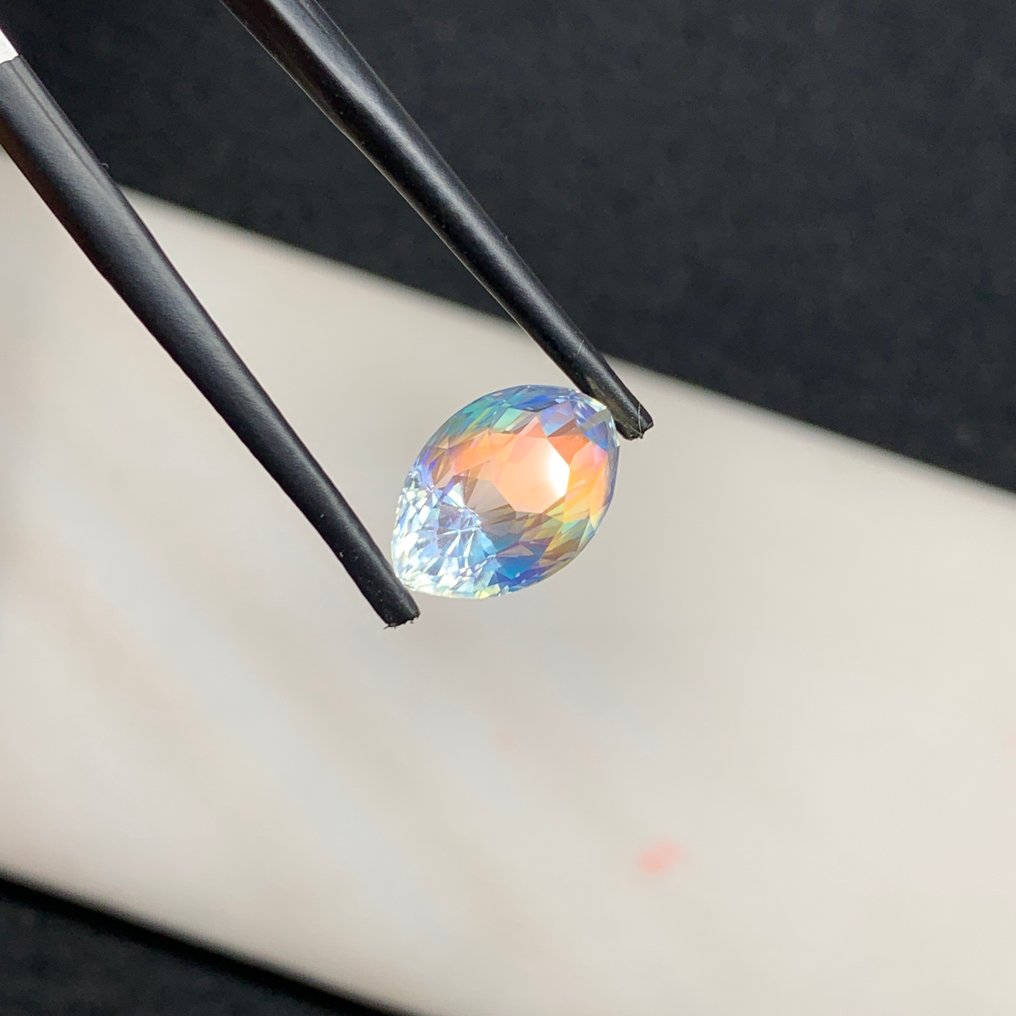 1 pcs  Colourless Φεγγαρόπετρα  - 4.70 ct - Διεθνής Ένωση Έγχρωμων Πολύτιμων Λίθων (ICA GemLab) - Φυσική Σελήνη Ρίζα Ουρανία #3.2