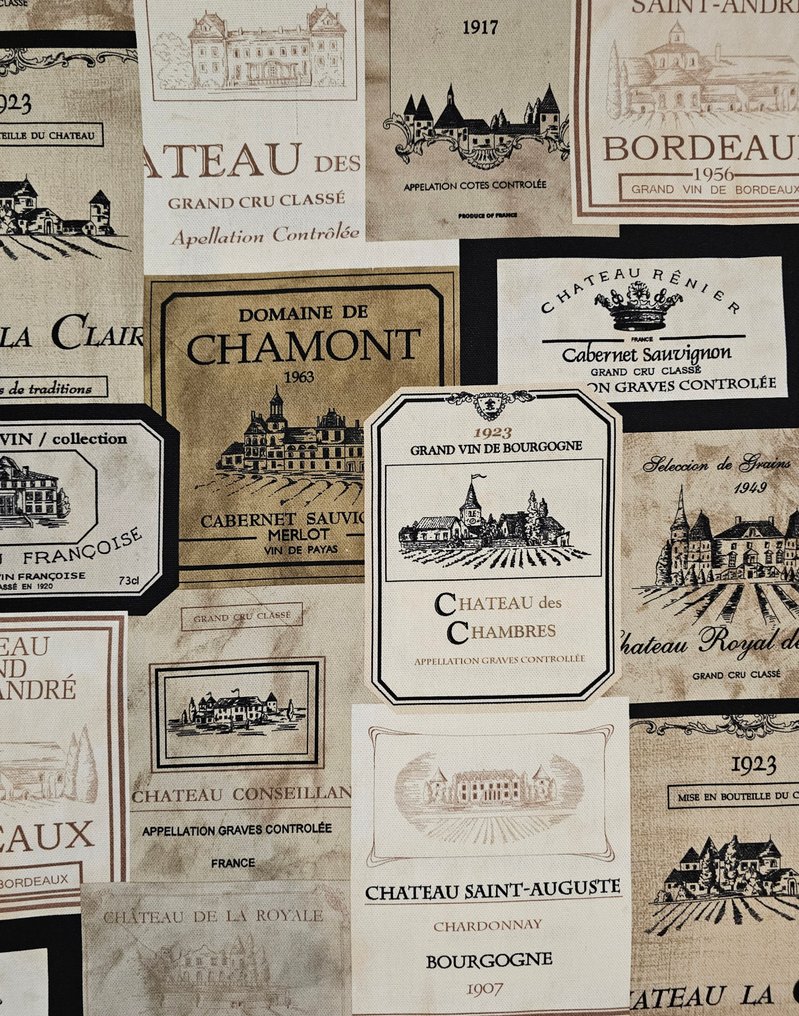 独家酒标面料- 300x280厘米- Artmaison 艺术设计 - 紡織品  - 300 cm - 280 cm #1.0