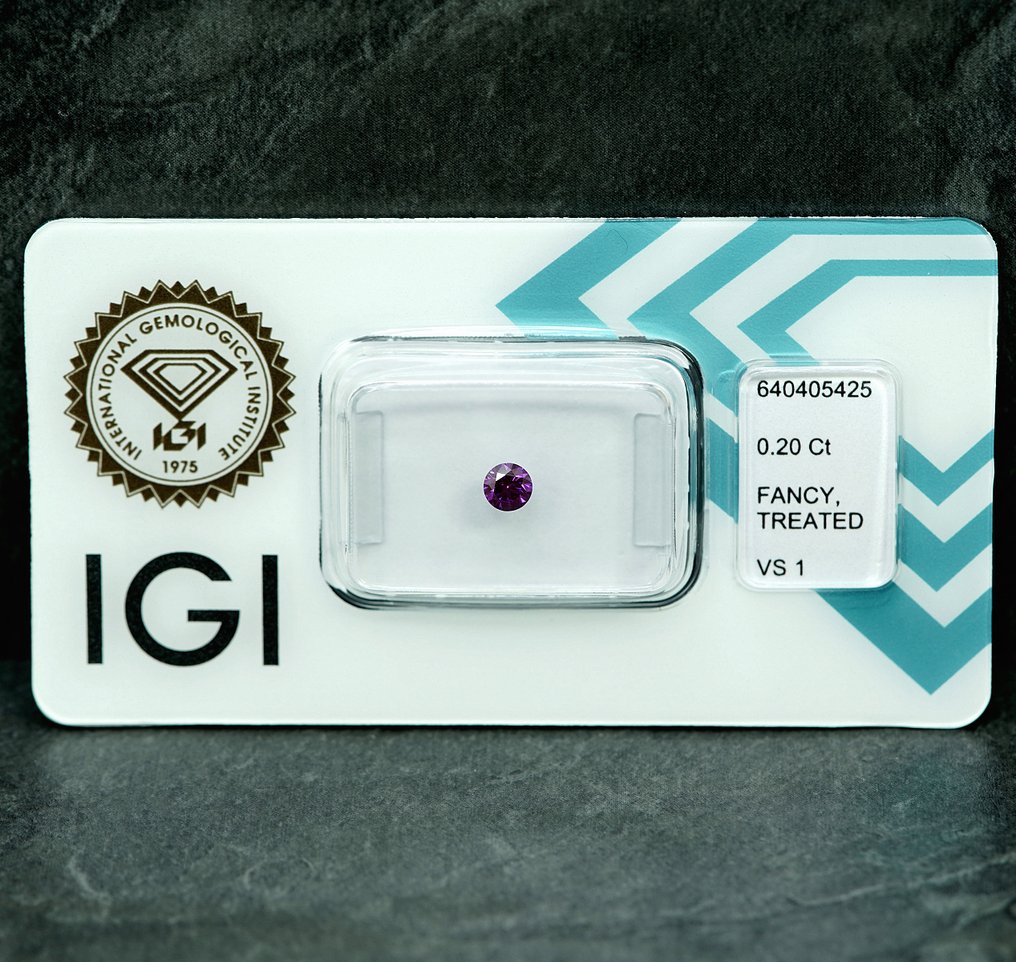 1 pcs 钻石 (经彩色处理) - 0.20 ct - VS1 轻微内含一级 - 国际宝石研究院(IGI) #1.0