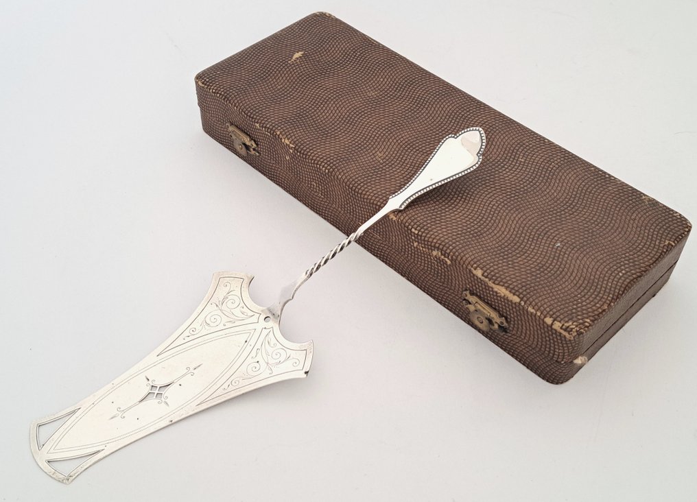 Van Kempen - Jugendstil taartschep in etui - Taartschep - .833 zilver - 1911 #2.1