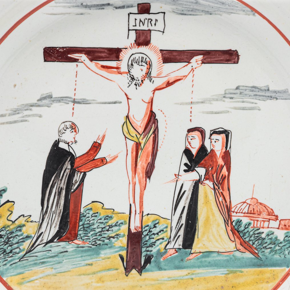 Bordo religioso in creamware, circa 1800, Inghilterra - Terracotta - 1800-1850 #2.1