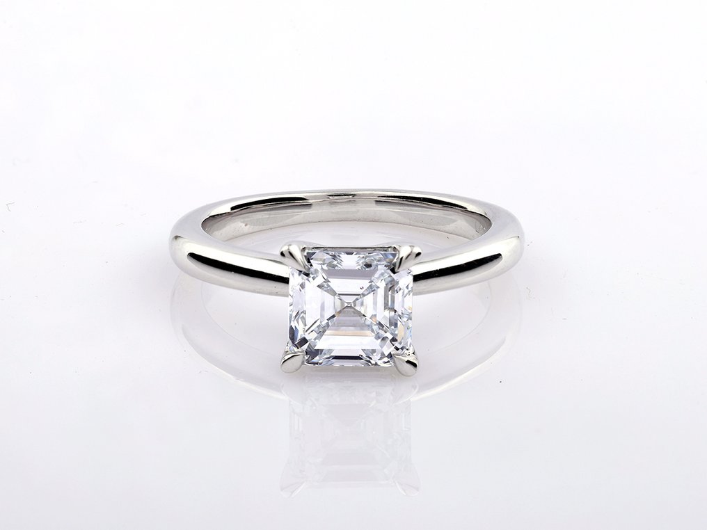 Δαχτυλίδι - 14 καράτια Λευκός χρυσός -  2.06ct. tw. Διαμάντι (Εργαστηριακής καλλιέργειας) #1.0