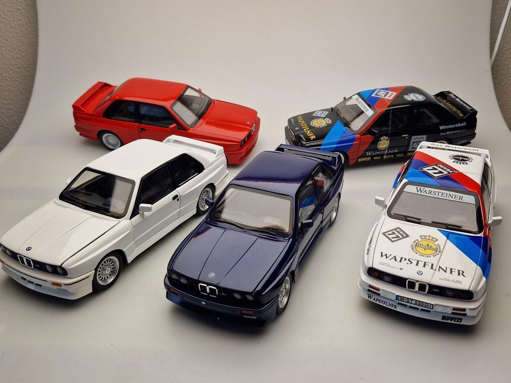 mM 1:24 - Modelbil  (5) - 5x BMW E30 M3 Modelautos #1.0