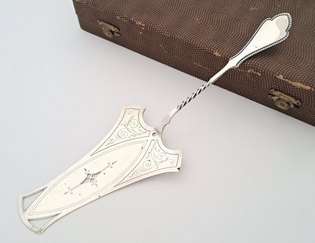 Van Kempen - Jugendstil taartschep in etui - Taartschep - .833 zilver - 1911 #1.0