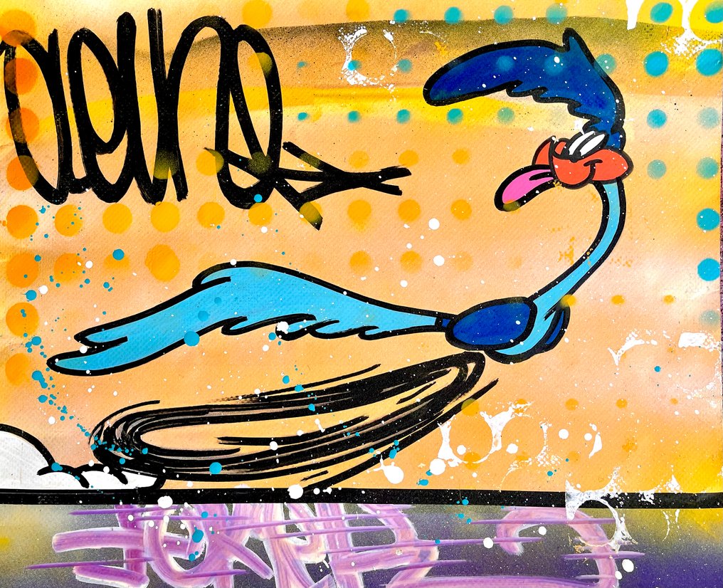 Moabit - Wile E. Coyote and Roadrunner X Check This Out /Diptych Original/ XXL #2.1