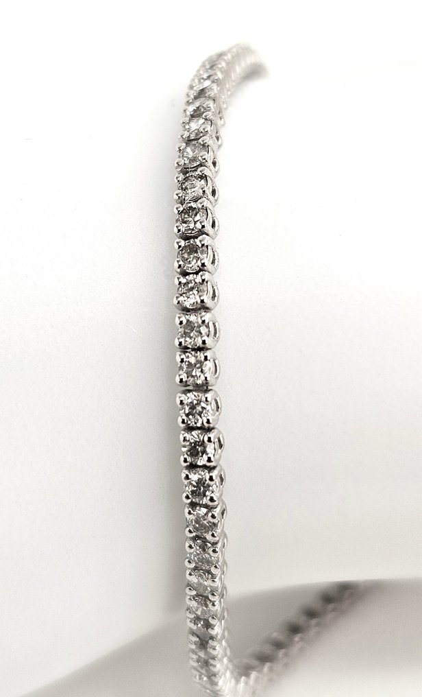 没有保留价 - 手镯 - 14K包金 白金 - 2.00ct. tw. 钻石 (天然) - 钻石 - 收藏 VVS #4.3