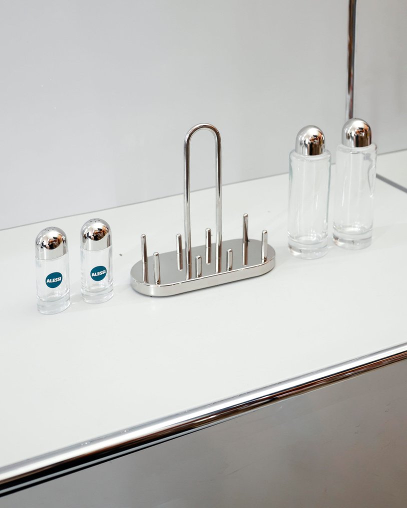 Alessi - Ettore Sottsass - Ensemble de burettes - Ensemble de condiments - Verre #4.3