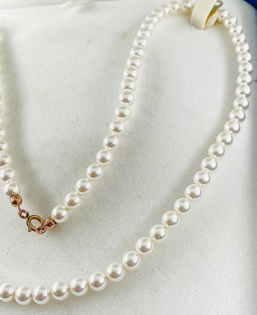 Sem preço de reserva - Colar - 9 kt. Ouro rosa Pérola #4.3