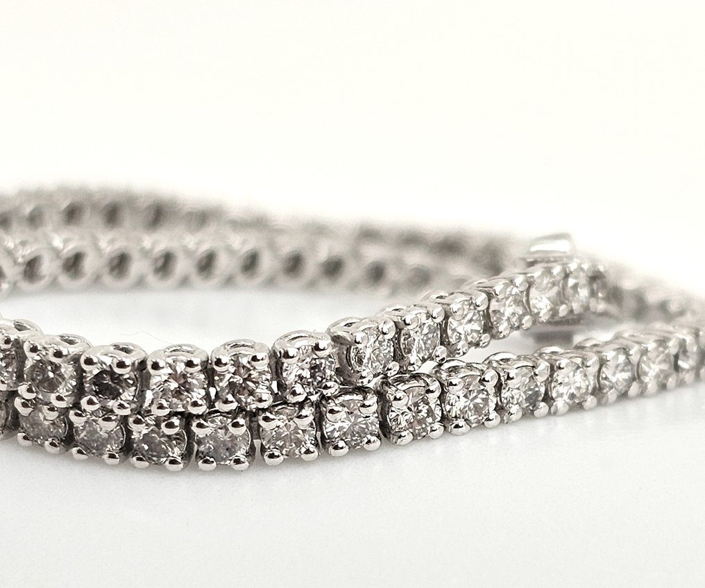 没有保留价 - 手镯 - 14K包金 白金 - 2.00ct. tw. 钻石 (天然) - 钻石 - 收藏 VVS #2.1