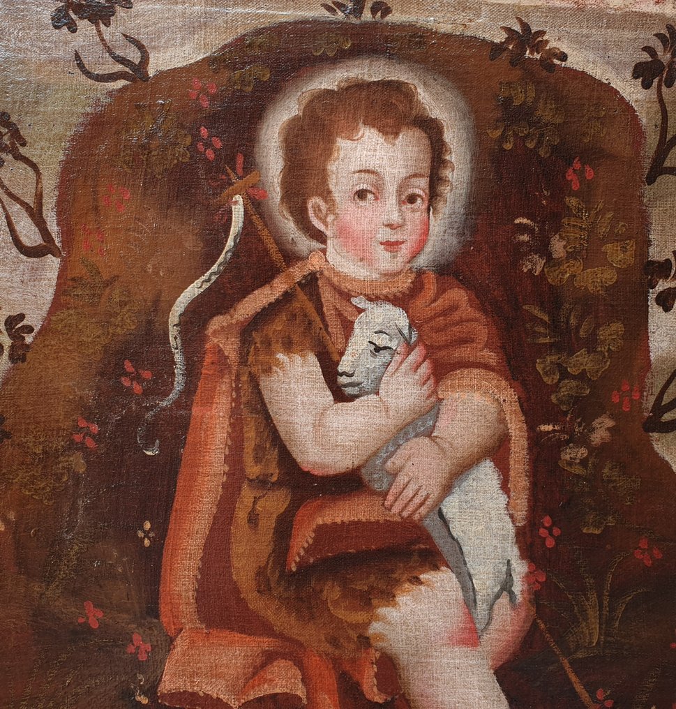 Escuela colonial (XVIII-XIX) - San Juanito con el cordero #3.2