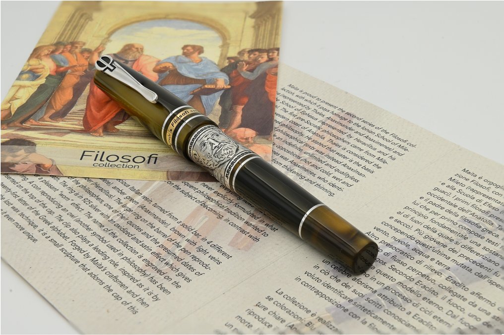 Maita - Collezione Filosofi: Aristotele | Edizione Limitata a 100 esemplari in resina italiana e argento - Długopis kulkowy #1.0