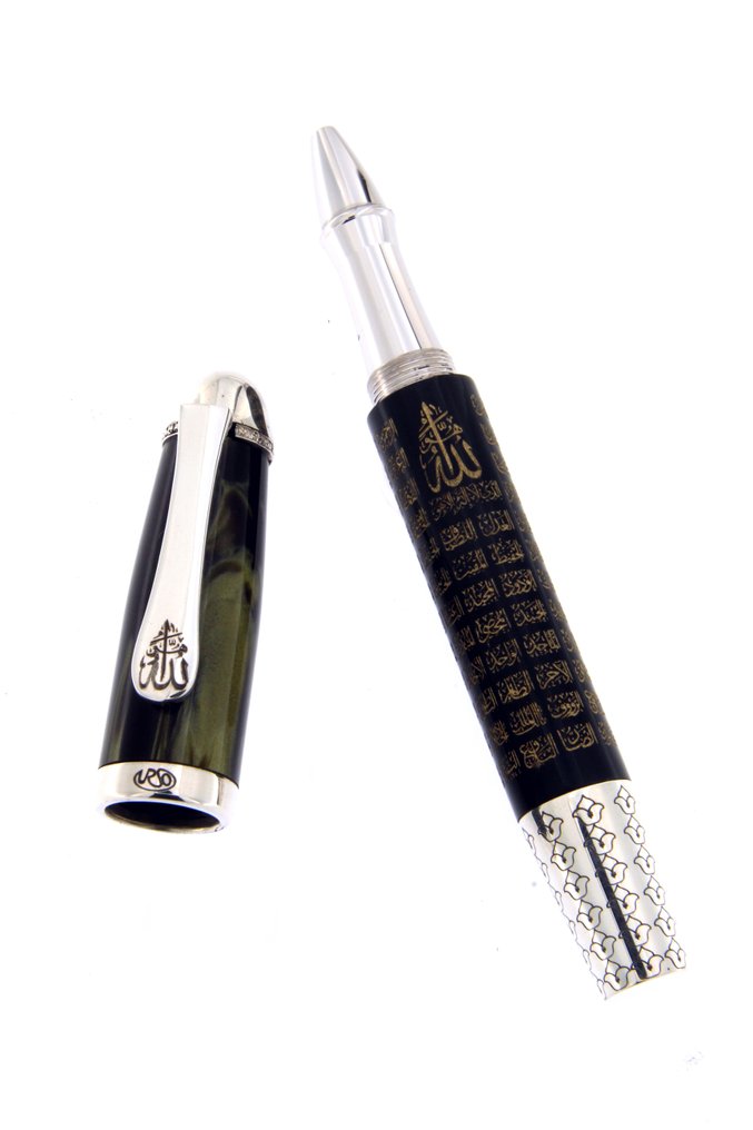 Urso - Roller 99 Names of Allah in sterling silver 925 and ebonite limited edition - Penna roller #3.2