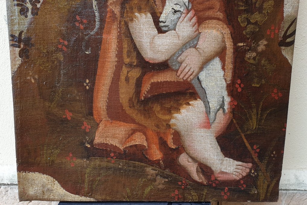 Escuela colonial (XVIII-XIX) - San Juanito con el cordero #2.1