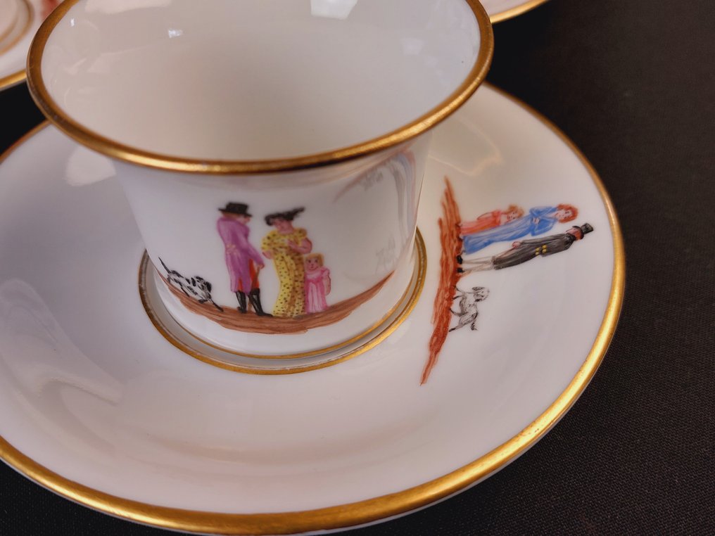 咖啡用具 (23) - Style empire - 瓷, 手工绘制 - 独特作品 #3.2