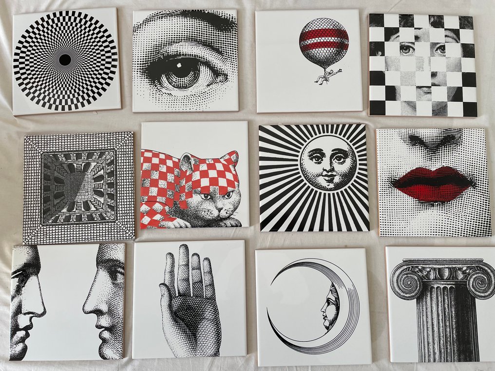 Tile (12) - Bardelli ceramiche - Piero Fornasetti - 2000-2010 - Fornasettiane #3.2
