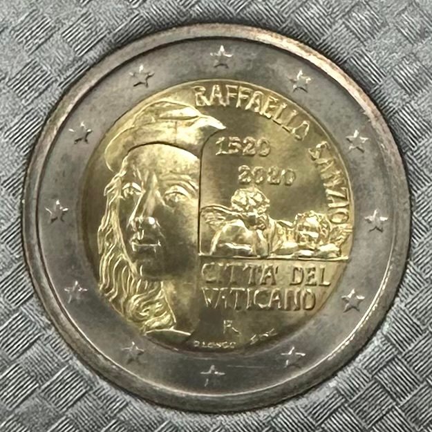Vaticano. 2 Euro 2020 "Raffaello Sanzio" + "Giovanni Paolo II" (2 monnaies) (Sem preço de reserva) #4.3