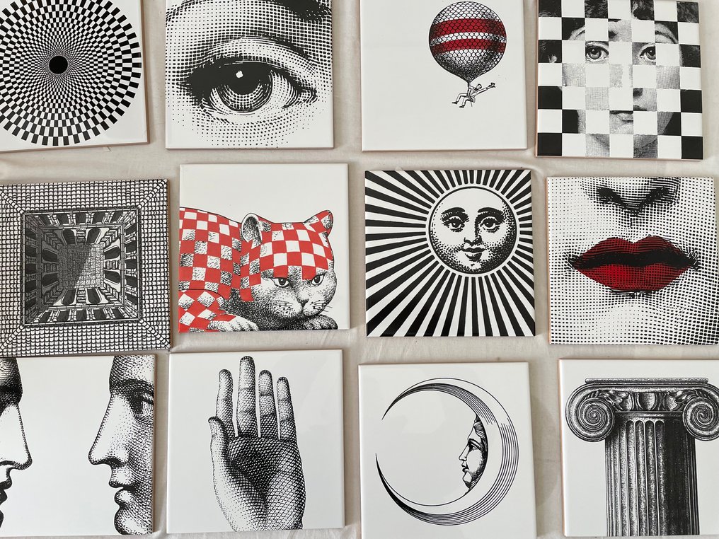 Tile (12) - Bardelli ceramiche - Piero Fornasetti - 2000-2010 - Fornasettiane #1.0