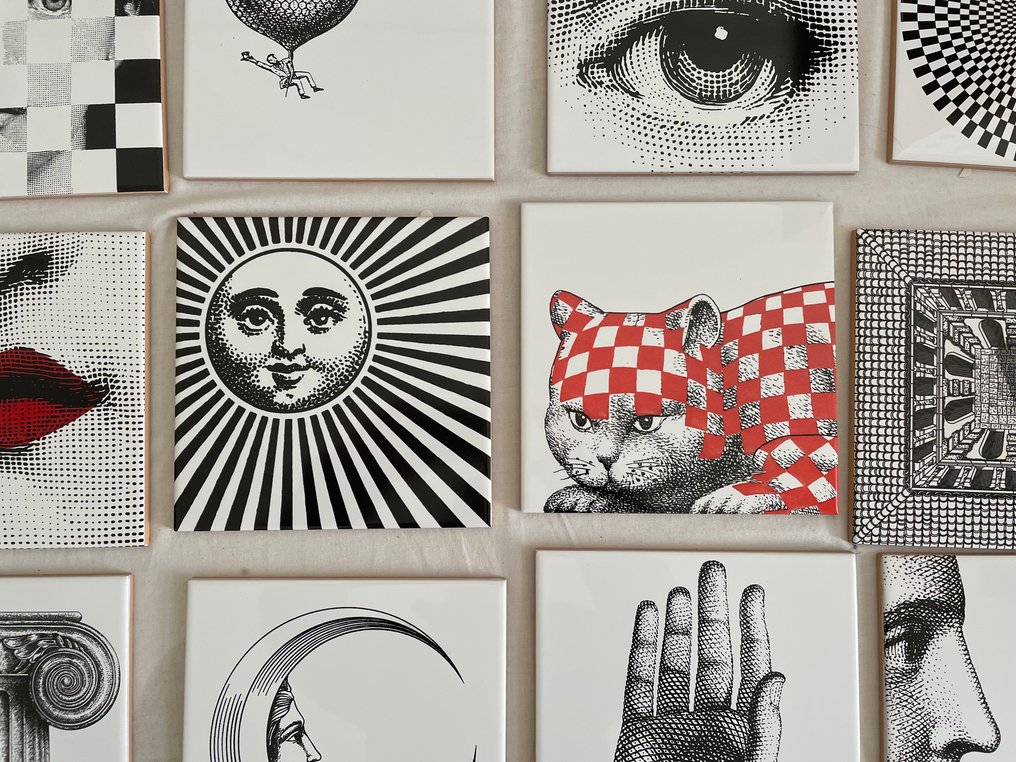 Tile (12) - Bardelli ceramiche - Piero Fornasetti - 2000-2010 - Fornasettiane #2.1